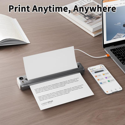 RONGTA Portable Printers Wireless for Travel Support 8.5" X 11" US Letter Bluetooth Thermal Inkless Mobile Printer for Office Home