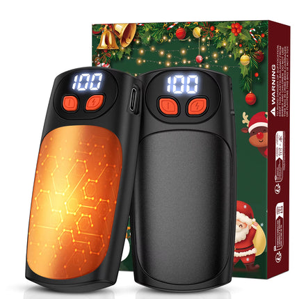Rechargeable Hand Warmers 2 Pack,® Reusable Electric Hand Warmers,Long Lasting Warmth 8-20 Hours ,Display & 5 Settings ,For Outdoors, Winter Sports, Golf & Raynaud'S,Perfect Christmas Gift for Him & Her
