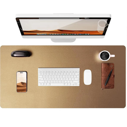 Large Mouse Pad,Office Desk Mat, Leather Desk Pad Protector, Non-Slip PU Leather Desk Blotter, Laptop Desk Pad