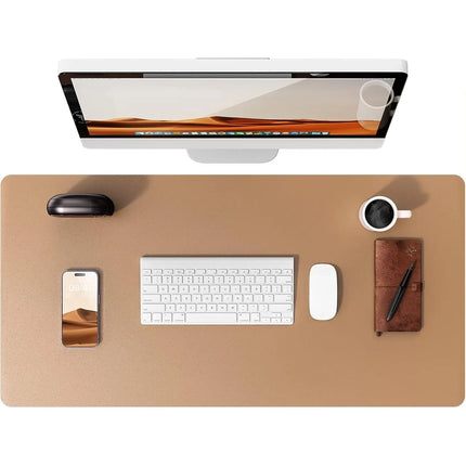 Large Mouse Pad,Office Desk Mat, Leather Desk Pad Protector, Non-Slip PU Leather Desk Blotter, Laptop Desk Pad