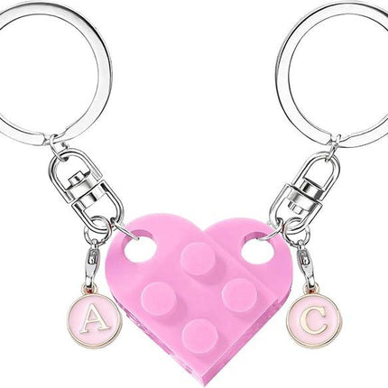 Cute Heart Design Keychain, Geometric Decor Keychain for Men & Women, Gift for Birthday Party