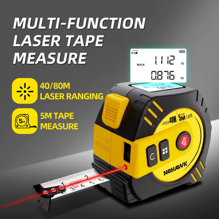 40M/80M Laser Tape Measure Laser Distance Meter Digital Tape Measure Measuring Tool Steel Tape Measure USB Rechargeable