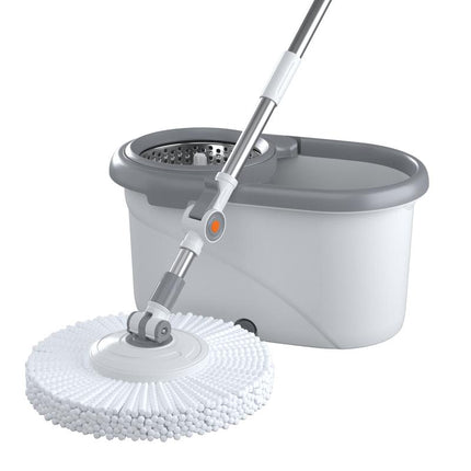 360° Spin Mop and Bucket Set with 2 Microfiber Refills, Astainless Steel Adjustable Telescopic Pole, and a Plasticbucket for Household General Cleaning.Wipes Steammop Roll Mop Magic Eraser Mop Supermop.