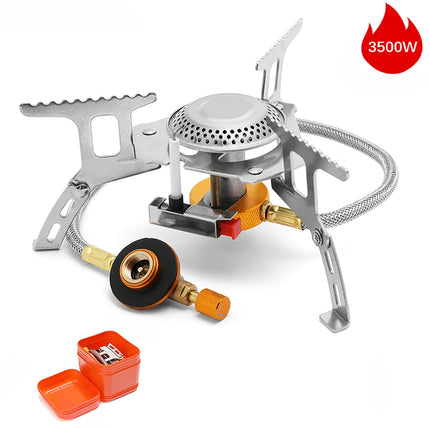 Outdoor Camping Head Stove Tourist Portable Windproof Stove Camping Picnic Survive Burner 5800W Big Power Foldable Gas Stove