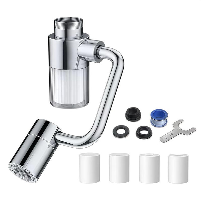 Rotatable Faucet Aerator Extension Cartridges 1440° 2-Mode Swivel for Bathroom Kitchen Chlorine Reduction Skin Face Eye Wash Connector Taps Thanksgiving Decor Black Friday Cyber Monday Christmas Gifts - Waterfaucet