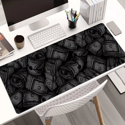 Money Coin Mouse Pad Extra-Large Durable Mousepads Non-Slip Black Home Office 400X900 Game Desk Mat Gaming Accessories Anime Rug