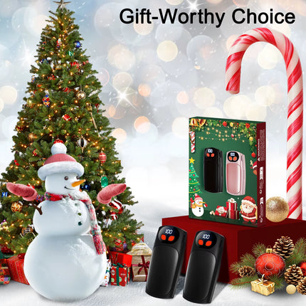 Rechargeable Hand Warmers 2 Pack,® Reusable Electric Hand Warmers,Long Lasting Warmth 8-20 Hours ,Display & 5 Settings ,For Outdoors, Winter Sports, Golf & Raynaud'S,Perfect Christmas Gift for Him & Her