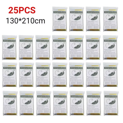 5-30Pc Outdoor Emergency Gold-Sliver Survival Blanket Waterproof First Aid Rescue Curtain Foil Thermal Hunting Blanket130X210Cm