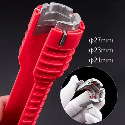 14 in 1 Sink Faucet Wrench Plumbing Repair Tool Handle Double Head Wrench Spanner Tool Installer Ratchet Wrench Set for Bathroom