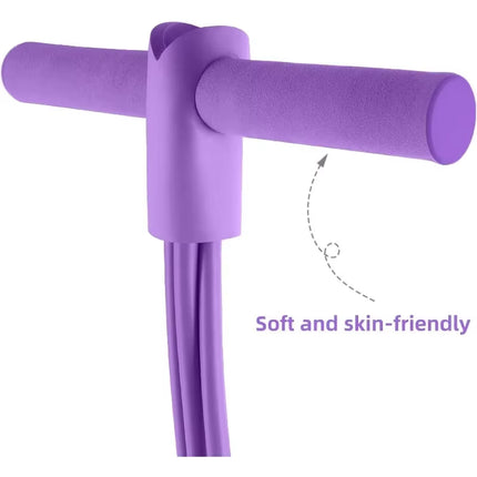 6-Level Resistance Band Tensioner with Non-Slip Handles - Home Fitness Equipment for Abdominal Muscle Training Yoga Abdominal