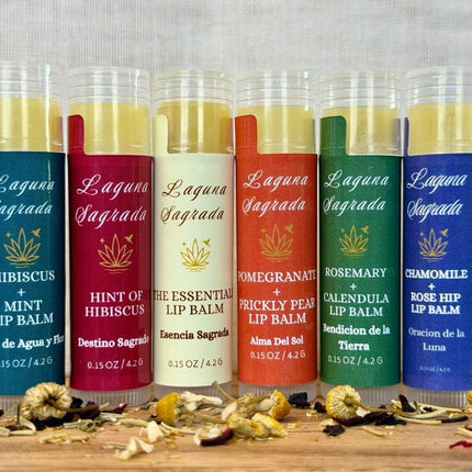 Laguna Sagrada Organic Lip Balm Set of 6, 0.15 Oz 4.2G Natural Moisturizing Lip Care