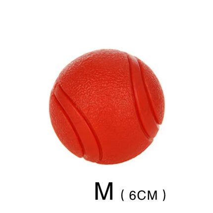 Dog Toy Rubber Ball Bite-Resistant Ball Toy for Dogs Puppy Teddy Pitbull Red Color Solid Ball S-XL Pet Supplies