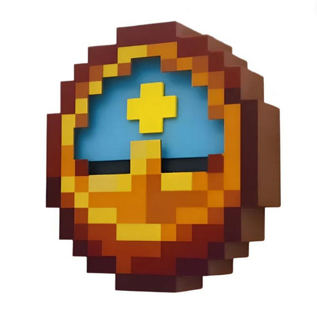 DIYCOM Pixel Wall Clock Christmas Gift Retro Decor Day and Night Auto Switching Time Display Hanging Alarm Clock for Bedroom or Gamer Room