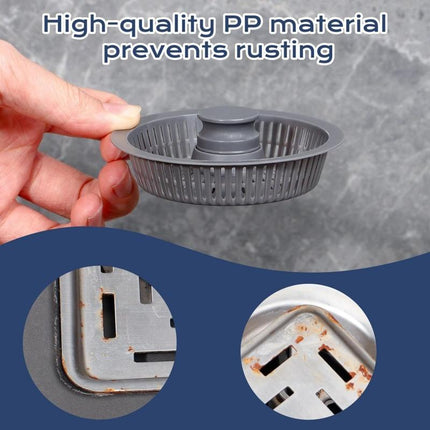 Kitchen Sink Drain Strainer,3 in 1 Pop up Strainer Stopper,Stainless Steel Wrap Sink Stopper Strainer Basket,Suitable for US Standard 3-1/2 Inch Kitchen Sink Drain Strainer