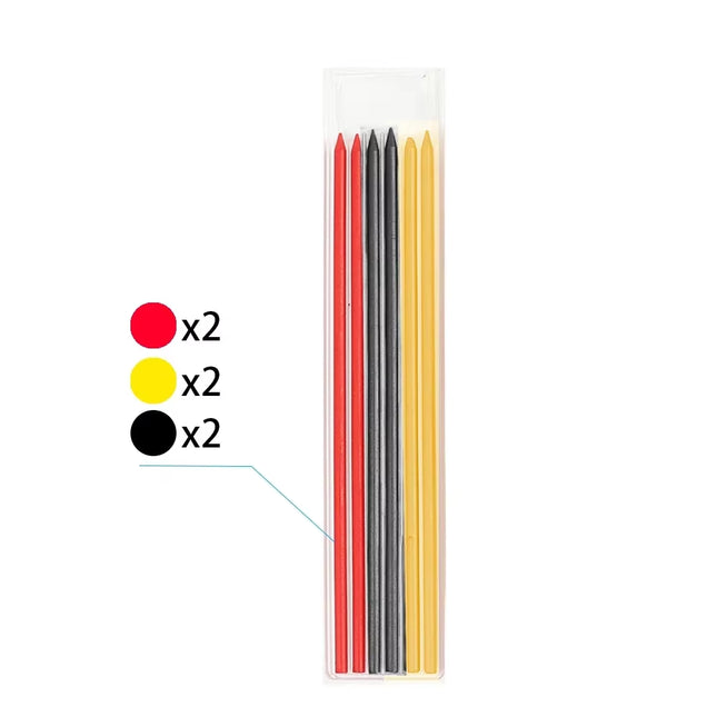 3Colors Refill 2.8Mm Solid Carpenter Pencil Set Mechanical Pencil Cap Carpentry Marking Scriber Construction Woodworking Tools