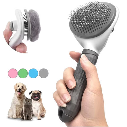 Cat Brush Remove Hair Pet Hair Removal Comb for Cats Non-Slip Grooming Brush Stainless Steel Dog Combs Brushes Cat Accessories