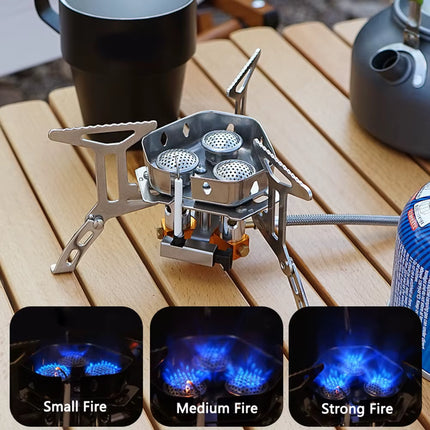 Outdoor Camping Head Stove Tourist Portable Windproof Stove Camping Picnic Survive Burner 5800W Big Power Foldable Gas Stove