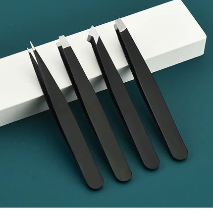 4Pcs Set Professional Tweezers Set Perfect for Eyebrow Hair Removal Splinter Very Effortless and Relaxed to Remove