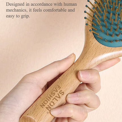 High Quality Wood Comb Professional Healthy Paddle Cushion Hair Loss Massage Brush Hairbrush Comb Scalp Hair Care Healthy Comb