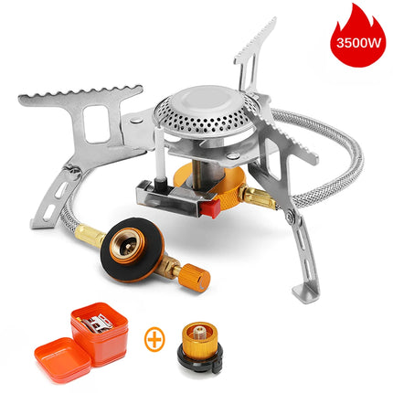 Outdoor Camping Head Stove Tourist Portable Windproof Stove Camping Picnic Survive Burner 5800W Big Power Foldable Gas Stove