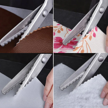 Professional Sawtooth Tailor'S Scissors Shears Zig Zag Cut Sewing Scissors Dressmaking Tailor Shears Pinking Scissors