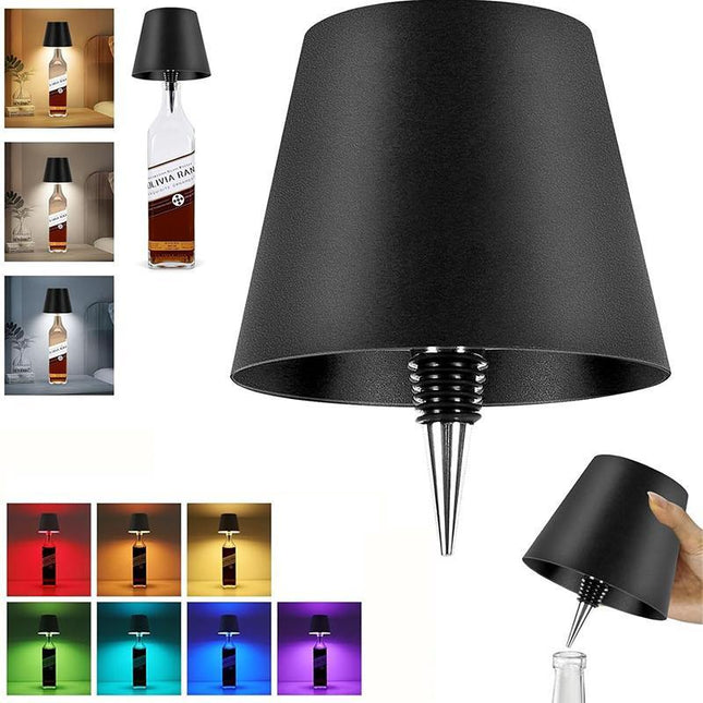 USB Rechargeable Wine Bottle Light, RGB Colorful Recessed Lamp, Decorative Lights, Touch Control Wireless Light for Dining Room, Bedroom, Bar Mood and Various Party Scenes
