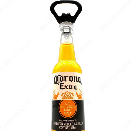 Bier of fles opener met magneet - Corona - 14cm