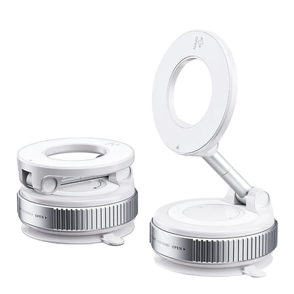 Vacuum Magnetic Car Phone Mount Strong Cup Car Foldable Phone Holder Retractable Navigation Stand 360-Degree Rotating Adjustable