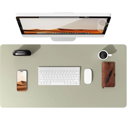 Large Mouse Pad,Office Desk Mat, Leather Desk Pad Protector, Non-Slip PU Leather Desk Blotter, Laptop Desk Pad