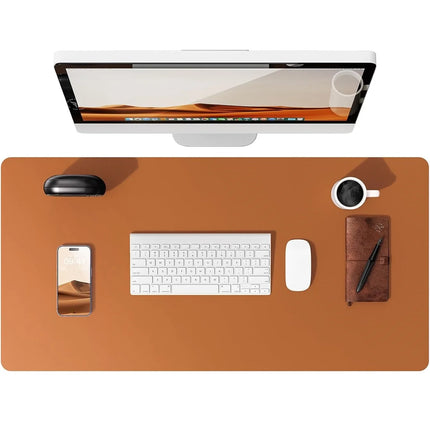 Large Mouse Pad,Office Desk Mat, Leather Desk Pad Protector, Non-Slip PU Leather Desk Blotter, Laptop Desk Pad