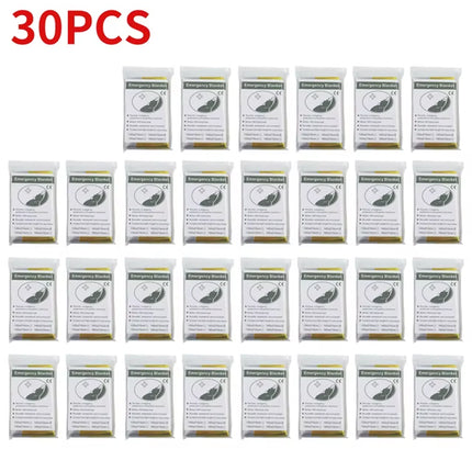 5-30Pc Outdoor Emergency Gold-Sliver Survival Blanket Waterproof First Aid Rescue Curtain Foil Thermal Hunting Blanket130X210Cm