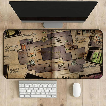 Custom Zombies Desk Mats Black Ops-Inspired (Kino, Origins, Tranzit, Ascension) - Black Ops-Inspired Design Gaming Accessories Desk Mats - Call of Duty Playmat - Unique Gift for Gamers