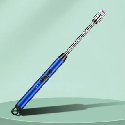 360° Electric Arc BBQ Lighter USB Windproof Flameless Plasma Ignition Long Kitchen Lighters Gas Lighter for Candle Gas Stove