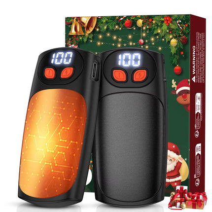 Rechargeable Hand Warmers 2 Pack,® Reusable Electric Hand Warmers,Long Lasting Warmth 8-20 Hours ,Display & 5 Settings ,For Outdoors, Winter Sports, Golf & Raynaud'S,Perfect Christmas Gift for Him & Her