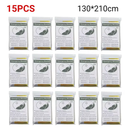 5-30Pc Outdoor Emergency Gold-Sliver Survival Blanket Waterproof First Aid Rescue Curtain Foil Thermal Hunting Blanket130X210Cm