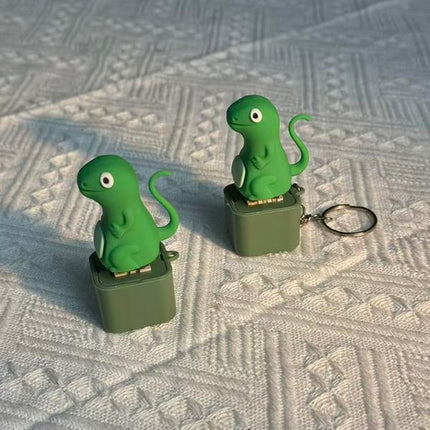 Lizard Keychain with Rechargeable LED Light&Realistic Croak-Color-Changing Fun Toy Forkids & Adults Christmasgift Lizard Button Keychain
