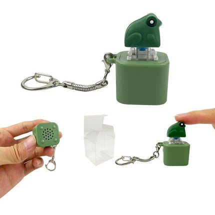 [Christmas Gift] Frog Croaking Keychain Realistic Soundfidget Toy with Ledlights, Durable ABS Build for Kids &Adults Stress Relief &FOCUS