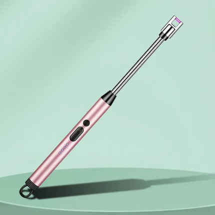 360° Electric Arc BBQ Lighter USB Windproof Flameless Plasma Ignition Long Kitchen Lighters Gas Lighter for Candle Gas Stove