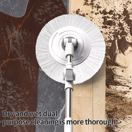 360° Spin Mop and Bucket Set with 2 Microfiber Refills, Astainless Steel Adjustable Telescopic Pole, and a Plasticbucket for Household General Cleaning.Wipes Steammop Roll Mop Magic Eraser Mop Supermop.