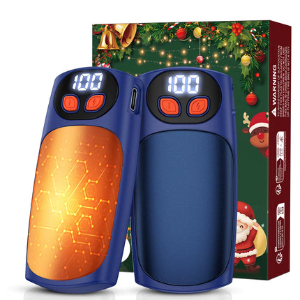 Rechargeable Hand Warmers 2 Pack,® Reusable Electric Hand Warmers,Long Lasting Warmth 8-20 Hours ,Display & 5 Settings ,For Outdoors, Winter Sports, Golf & Raynaud'S,Perfect Christmas Gift for Him & Her