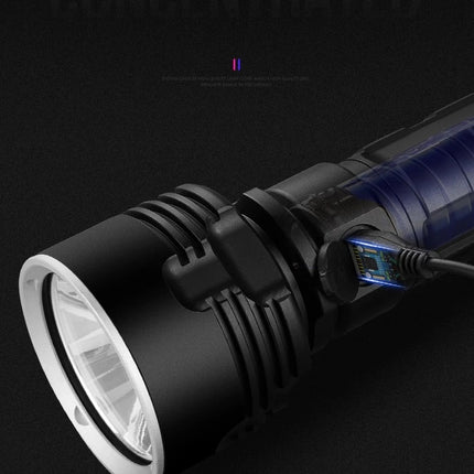 Strong Flashlight Focusing Led Light Rechargeable Super Bright LED Outdoor Xenon Lamp