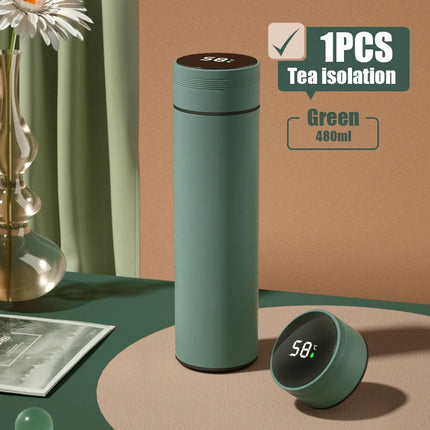 Outdoor Smart Thermos Cup 304 Stainless Steel Smart Temperature Display Waterproof Double-Wall Vacuum Thermos Cup