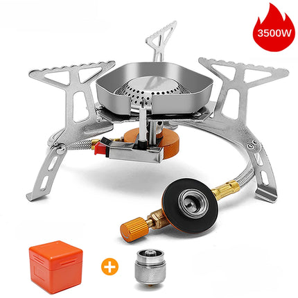 Outdoor Camping Head Stove Tourist Portable Windproof Stove Camping Picnic Survive Burner 5800W Big Power Foldable Gas Stove
