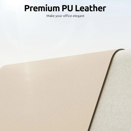 Large Mouse Pad,Office Desk Mat, Leather Desk Pad Protector, Non-Slip PU Leather Desk Blotter, Laptop Desk Pad