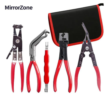 Automotive Electrical Disconnect Pliers Kit,Auto Repair Plier,High-Carbon Steel Connector Separator 60 ° Pliers,Hose Clamp Plier,Car Trim Clip Removal Pliers,Plug Release Tool and Wire Terminal Removal in Storage Bag.