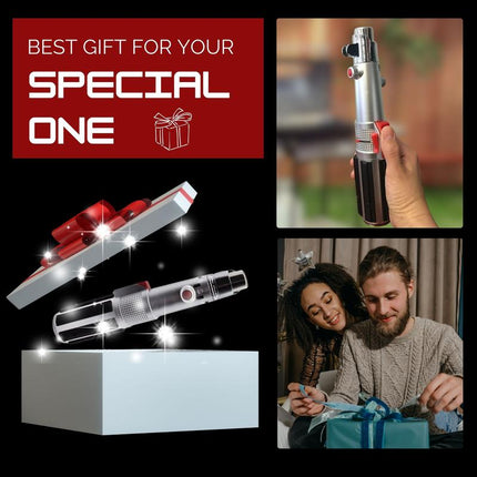The Chosen One Lightsaber Gift Torch Lighter for Husbands, Dads, and Boyfriends Iconic Design, Adjustable Flame, Butane Not Included