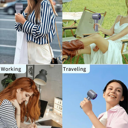 LMMAKE Handheld Portable Fan with 100 Gear Turbo Wind 2000Mah Rechargeable Battery LED Display USB Charging High Speed for Travel Gifts