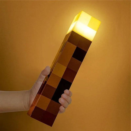 Minecraft Brownstone Torch LED Lamp Touch USB Rechargeable Night Light Kids Xmas Durable Smartphones