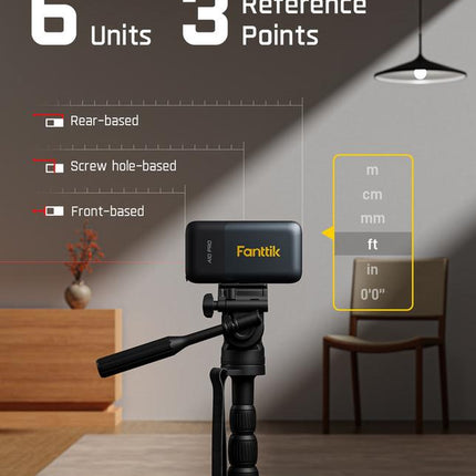 【Christmas Gift】Fanttik A10 Pro 2-In-1/A10 Apex 3-In-1 Digital Laser Tape Measure with HD IPS Color Display, 165Ft Rechargeable Laser Measurement Tool & 9.8Ft Measuring Tape, 6 Units Selectable, for Distance/Area/Volume Christmas Gift Industrial Home