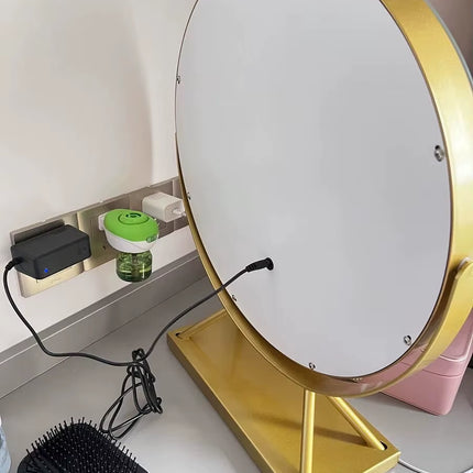 Lighted Vanity Makeup Mirror with Lights 3 Color Lighting Modes with 15X Magnification Mirror Smart Touch Control 360°Rotation